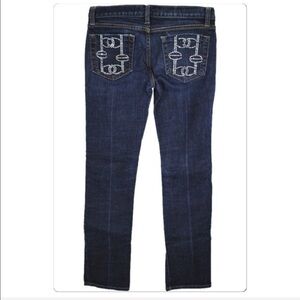 𝅺BEBE petite denim bling pocket straight leg jean size 28P